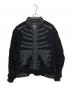 VANSON（バンソン）の古着「SKELTON BONES VELOURS JACKET/VANSON」｜ブラック