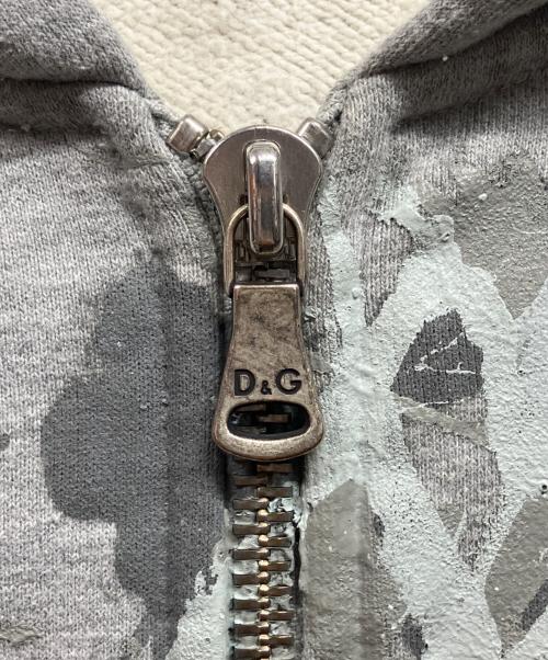 DOLCE & GABBANA（ドルチェ＆ガッバーナ）DOLCE & GABBANA (ドルチェ＆ガッバーナ) ペイント加工ジップパーカー/DOLCE & GABBANA グレー サイズ:sの古着・服飾アイテム