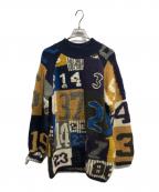 Acne studiosアクネ ストゥディオズ）の古着「Jerett Numbersニット/Acne Studios」｜ネイビー・ホワイト