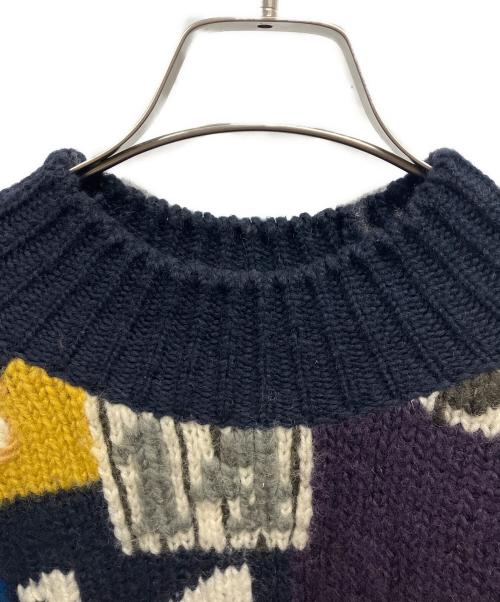 Acne studios（アクネ ストゥディオズ）Acne Studios (アクネ ストゥディオズ) Jerett Numbersニット/Acne Studios ネイビー・ホワイト サイズ:XSの古着・服飾アイテム