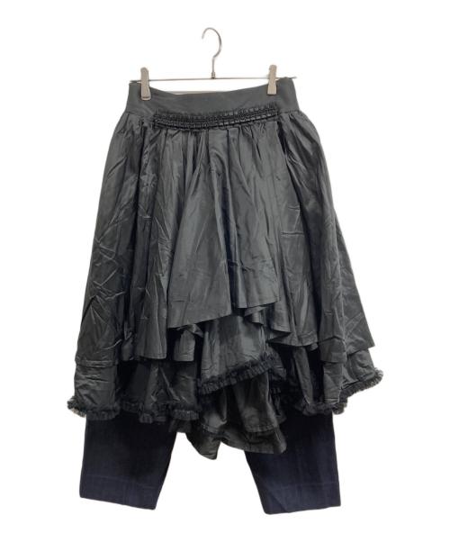 COMME des GARCONS（コムデギャルソン）COMME des GARÇONS (コムデギャルソン) mock skirt trousers ブラック×ネイビー サイズ:Sの古着・服飾アイテム