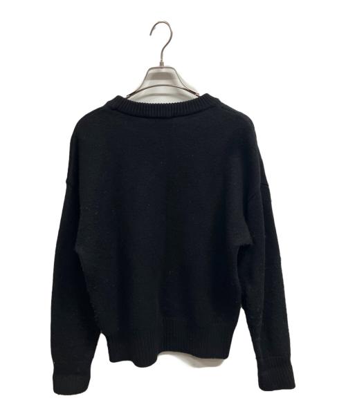 ami（アミ）ami (アミ) ロゴクルーネックニット/ami ブラック サイズ:Freeの古着・服飾アイテム