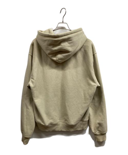 stussy（ステューシー）stussy (ステューシー) WEB ZIP HOODIE ジップパーカー ベージュ サイズ:Lの古着・服飾アイテム