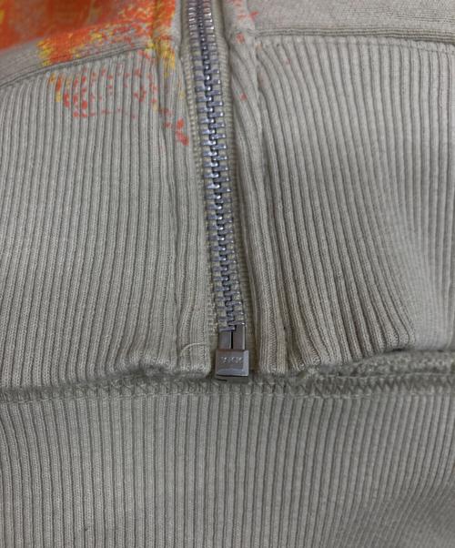 stussy（ステューシー）stussy (ステューシー) WEB ZIP HOODIE ジップパーカー ベージュ サイズ:Lの古着・服飾アイテム