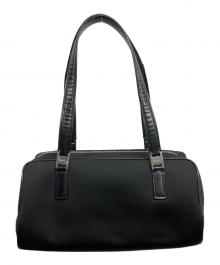Salvatore Ferragamo（サルヴァトーレ フェラガモ）の古着「ナイロンショルダーバッグ/Salvatore Ferragamo」｜ブラック