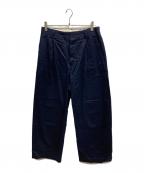Graphpaperグラフペーパー）の古着「WESTPOINT CHINO WIDE STRAIGHT TROUSERS/Graphpaper」｜ネイビー
