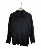 AURALEEオーラリー）の古着「BRUSHED COTTON WOOL RIB KNIT SHIRT/AURALEE」｜ネイビー