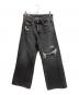 DIESEL（ディーゼル）の古着「relaxed jeans d-riseデニムパンツ/DIESEL」｜グレー・ブラック