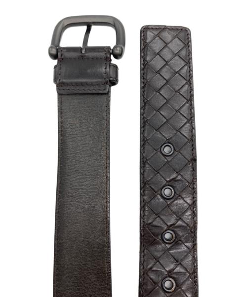 BOTTEGA VENETA（ボッテガベネタ）BOTTEGA VENETA (ボッテガベネタ) イントレチャート ベルト/BOTTEGA VENETA ブラック サイズ:38IN / 95CMの古着・服飾アイテム