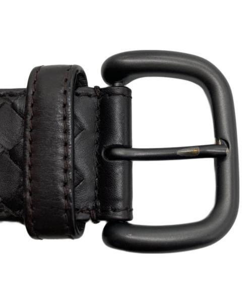 BOTTEGA VENETA（ボッテガベネタ）BOTTEGA VENETA (ボッテガベネタ) イントレチャート ベルト/BOTTEGA VENETA ブラック サイズ:38IN / 95CMの古着・服飾アイテム