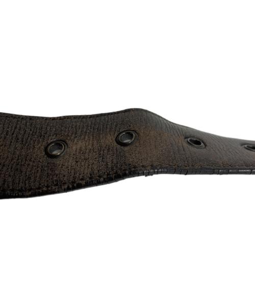 BOTTEGA VENETA（ボッテガベネタ）BOTTEGA VENETA (ボッテガベネタ) イントレチャート ベルト/BOTTEGA VENETA ブラック サイズ:38IN / 95CMの古着・服飾アイテム
