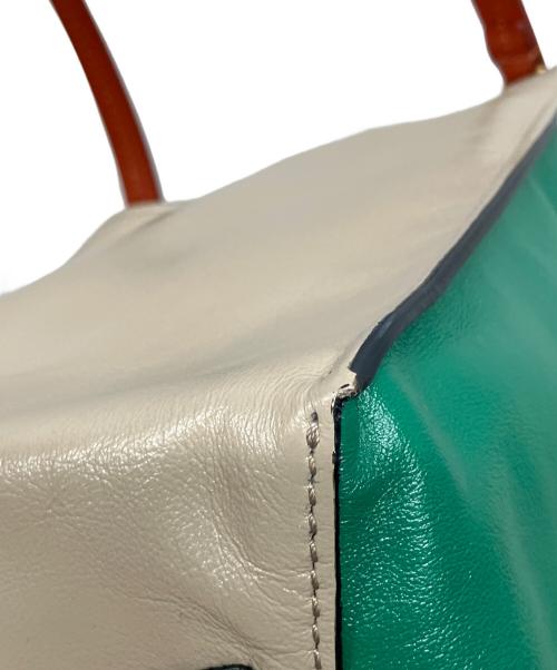 MARNI（マルニ）MARNI (マルニ) MUSEOソフトレザートートバック/MARNI グリーン・ベージュの古着・服飾アイテム