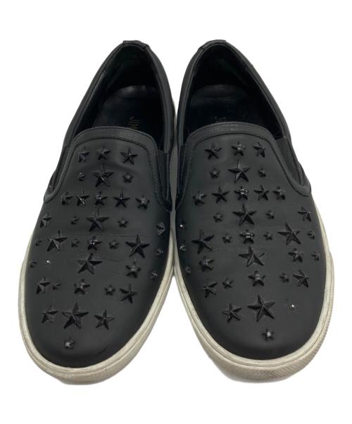 JIMMY CHOO（ジミーチュウ）Jimmy Choo (ジミーチュウ) スリッポン/Jimmy Choo ブラック×ホワイト サイズ:39の古着・服飾アイテム