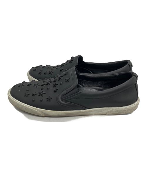 JIMMY CHOO（ジミーチュウ）Jimmy Choo (ジミーチュウ) スリッポン/Jimmy Choo ブラック×ホワイト サイズ:39の古着・服飾アイテム