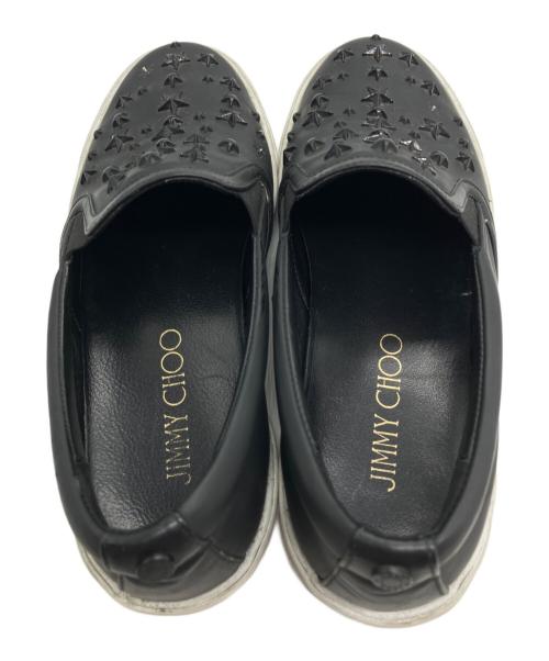 JIMMY CHOO（ジミーチュウ）Jimmy Choo (ジミーチュウ) スリッポン/Jimmy Choo ブラック×ホワイト サイズ:39の古着・服飾アイテム
