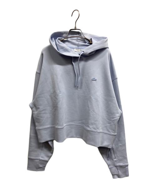 LACOSTE（ラコステ）LACOSTE (ラコステ) ワイド＆クロップドフードスウェットパーカー/LACOSTE パープル サイズ:Lの古着・服飾アイテム