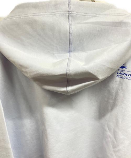 LACOSTE（ラコステ）LACOSTE (ラコステ) ワイド＆クロップドフードスウェットパーカー/LACOSTE パープル サイズ:Lの古着・服飾アイテム