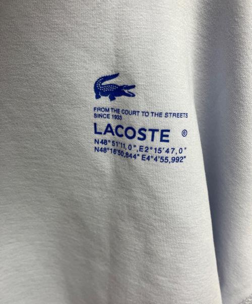 LACOSTE（ラコステ）LACOSTE (ラコステ) ワイド＆クロップドフードスウェットパーカー/LACOSTE パープル サイズ:Lの古着・服飾アイテム