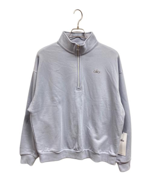 alo（アロ）alo (アロ) ハーフジップスウェット ラベンダー サイズ:Mの古着・服飾アイテム