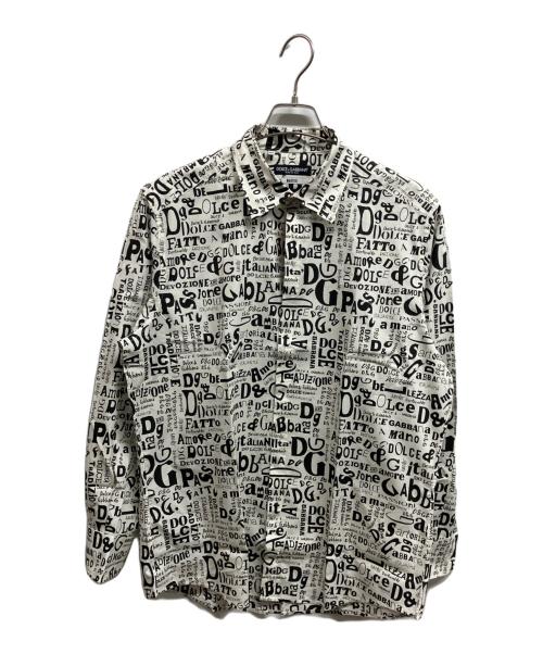 DOLCE & GABBANA（ドルチェ＆ガッバーナ）DOLCE & GABBANA (ドルチェ＆ガッバーナ) 総柄シャツ ホワイト サイズ:43の古着・服飾アイテム