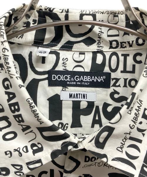 DOLCE & GABBANA（ドルチェ＆ガッバーナ）DOLCE & GABBANA (ドルチェ＆ガッバーナ) 総柄シャツ ホワイト サイズ:43の古着・服飾アイテム