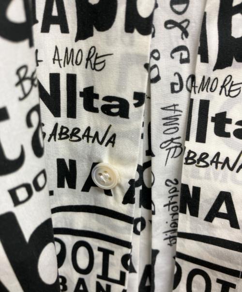 DOLCE & GABBANA（ドルチェ＆ガッバーナ）DOLCE & GABBANA (ドルチェ＆ガッバーナ) 総柄シャツ ホワイト サイズ:43の古着・服飾アイテム