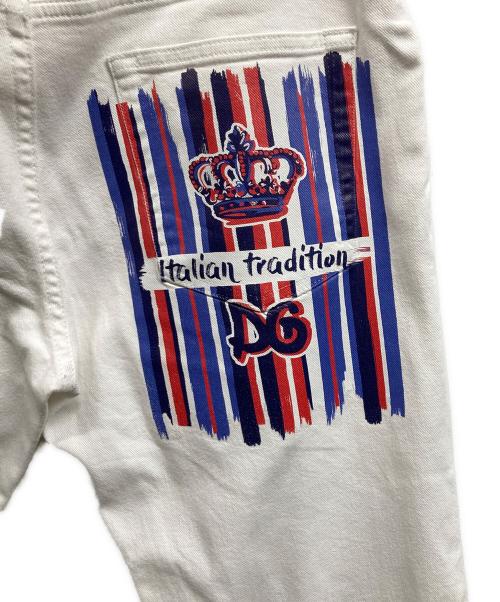 DOLCE & GABBANA（ドルチェ＆ガッバーナ）DOLCE & GABBANA (ドルチェ＆ガッバーナ) スキニーパンツ/POLO RALPH LAUREN ホワイト サイズ:50の古着・服飾アイテム