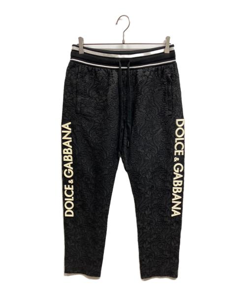 DOLCE & GABBANA（ドルチェ＆ガッバーナ）DOLCE & GABBANA (ドルチェ＆ガッバーナ) サイドラバーロゴ スウェットイージーパンツ ブラック サイズ:48の古着・服飾アイテム