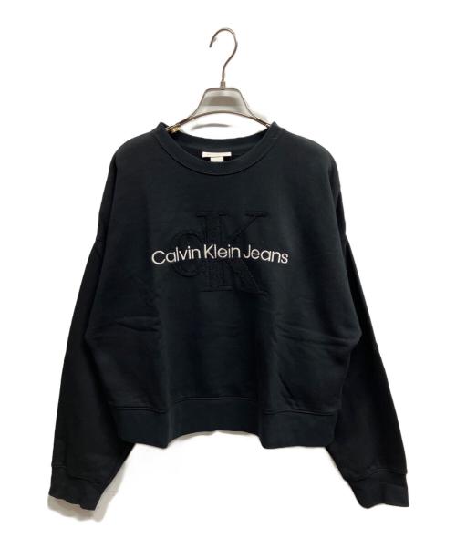Calvin Klein Jeans（カルバンクラインジーンズ）Calvin Klein Jeans (カルバンクラインジーンズ) ロゴスウェット/	Calvin Klein Jeans ブラック サイズ:Lの古着・服飾アイテム