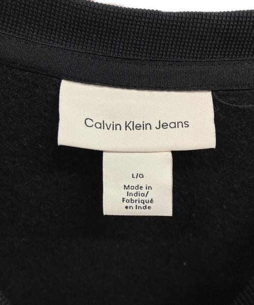 Calvin Klein Jeans（カルバンクラインジーンズ）Calvin Klein Jeans (カルバンクラインジーンズ) ロゴスウェット/	Calvin Klein Jeans ブラック サイズ:Lの古着・服飾アイテム