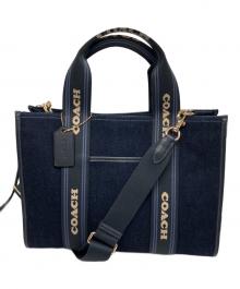 COACH（コーチ）の古着「Parker Top Handleハンドバッグ/COACH」｜ブラック