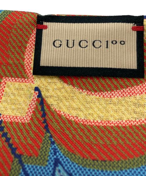 GUCCI（グッチ）GUCCI (グッチ) シルクスカーフ/	GUCCI ブラウンの古着・服飾アイテム