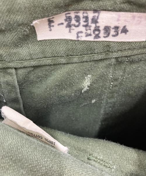 US ARMY（ユーエスアーミー）US ARMY (ユーエスアーミー) ヴィンテージコットンサテンベイカーパンツ グリーン サイズ:30×L32の古着・服飾アイテム