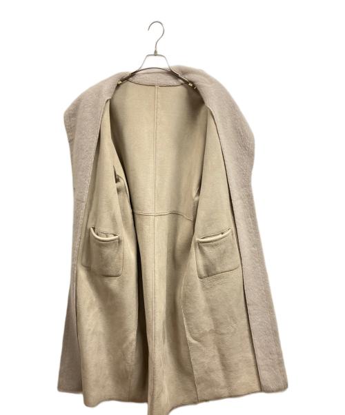 Ameri（アメリ）AMERI (アメリ) ブランケットライクフェイクムートンコート/AMERI ベージュ サイズ:Freeの古着・服飾アイテム