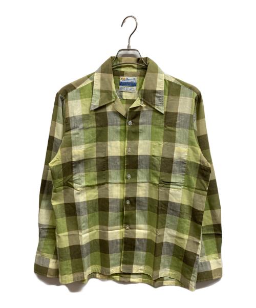 GRANTS MENSWEAR（グランツ メンズウェア）GRANTS MENSWEAR (グランツ メンズウェア) オープンカラーシャツ グリーン サイズ:Mの古着・服飾アイテム
