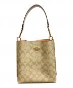 COACHコーチ）の古着「2WAYショルダーバッグ /モリー バケットバッグ 22/COACH」｜ベージュ