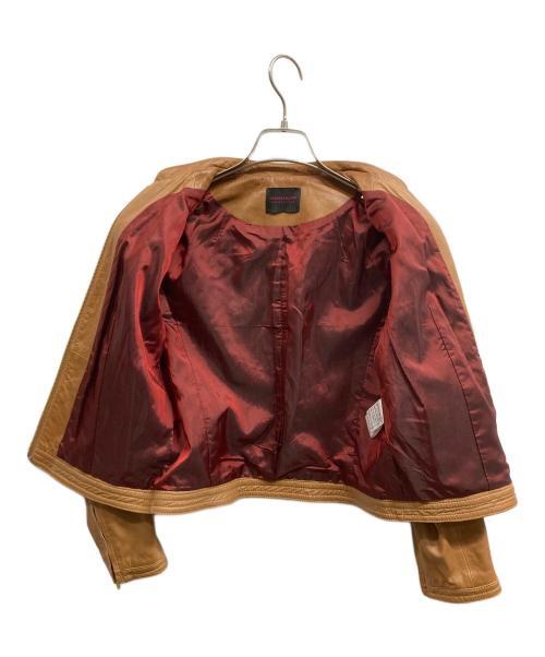 TOMORROW LAND（トゥモローランド）TOMORROW LAND (トゥモローランド) ラムレザー ジップアップブルゾン/TOMORROW LAND ブラウン サイズ:Sの古着・服飾アイテム