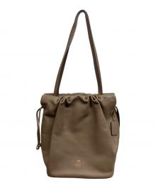 COACH（コーチ）の古着「フェイ ドローストリング トートバッグ/	COACH」｜ブラウン