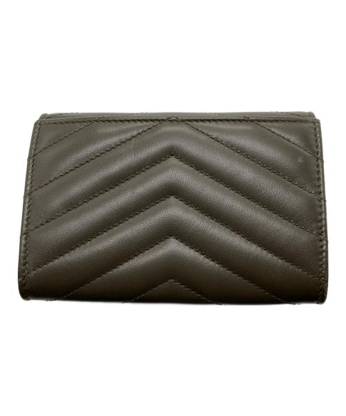 Yves Saint Laurent（イヴサンローラン）Yves Saint Laurent (イヴサンローラン) 3つ折り財布 カーキの古着・服飾アイテム