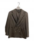 green label relaxingグリーンレーベルリラクシング）の古着「TW サージ ダブルブレスト PKD ブレザー ジャケット/green label relaxing」｜ブラウン