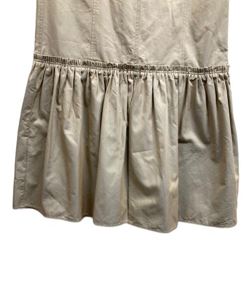 CINOH（チノ）CINOH (チノ) ギザコットンギャザースカート/CINOH ベージュ サイズ:38  未使用品の古着・服飾アイテム