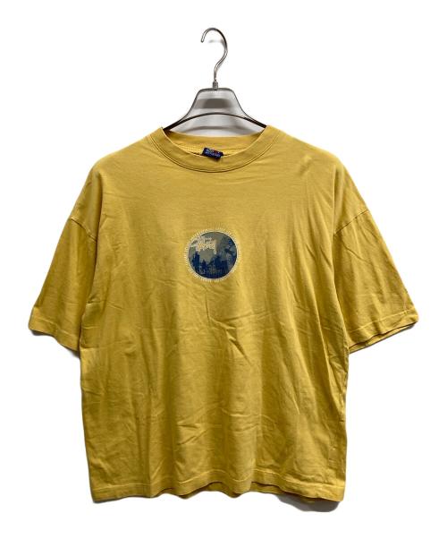 stussy（ステューシー）stussy (ステューシー) オールドプリントTシャツ/stussy イエロー サイズ:Lの古着・服飾アイテム