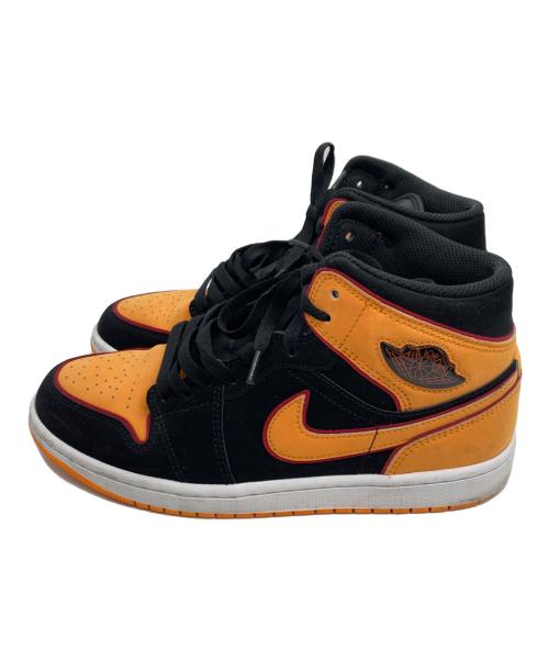 NIKE（ナイキ）NIKE (ナイキ) ハイカットスニーカー/Air Jordan 1 Mid SE/NIKE オレンジ×ブラック サイズ:26の古着・服飾アイテム