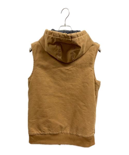 CarHartt（カーハート）CarHartt (カーハート) フード付きダックベスト ブラウン サイズ:Sの古着・服飾アイテム