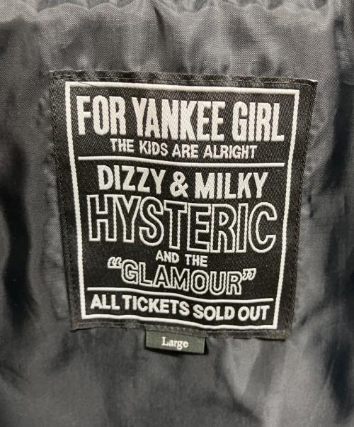 Hysteric Glamour（ヒステリックグラマー）Hysteric Glamour (ヒステリックグラマー) SEE NO EVIL刺繍 ヴァーシティジャケット ブラック サイズ:Lの古着・服飾アイテム