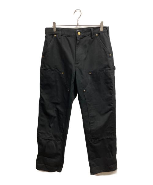 CarHartt（カーハート）CarHartt (カーハート) DOUBLE FRONT DUNGAREE WORK PANTS ブラック サイズ:34×32の古着・服飾アイテム