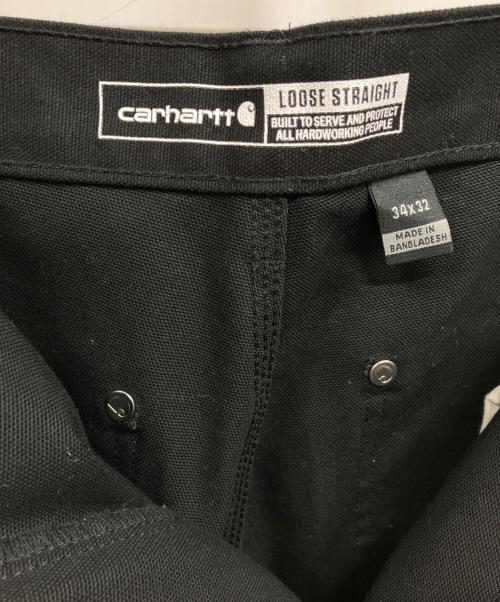 CarHartt（カーハート）CarHartt (カーハート) DOUBLE FRONT DUNGAREE WORK PANTS ブラック サイズ:34×32の古着・服飾アイテム