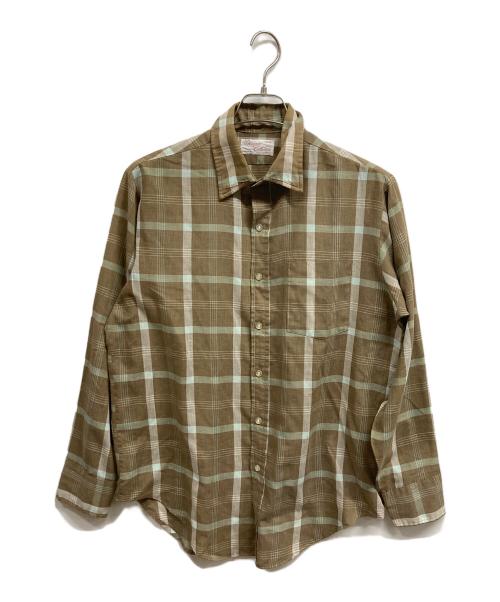 designer collection（デザイナーコレクション）designer collection (デザイナーコレクション) ヴィンテージチェックシャツ/DESIGNER COLLECTION ブラウン サイズ:15１/２の古着・服飾アイテム