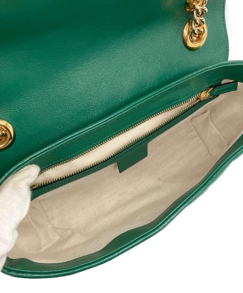 GUCCI（グッチ）GUCCI (グッチ) GGマーモント スモール ショルダーバッグ グリーンの古着・服飾アイテム