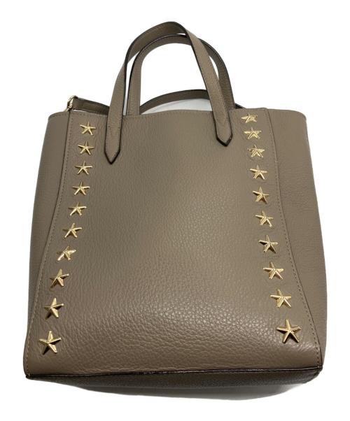 JIMMY CHOO（ジミーチュウ）JIMMY CHOO (ジミーチュウ) ペガシ スタッズ2WAYバッグ グレージュの古着・服飾アイテム
